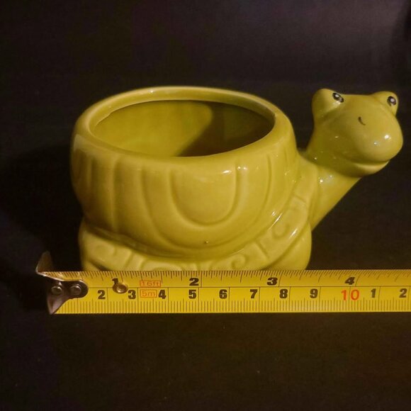 Small Ceramic Turtle Planter, Also Known As The Tillie The Turtle Planter - Picture 6 of 8